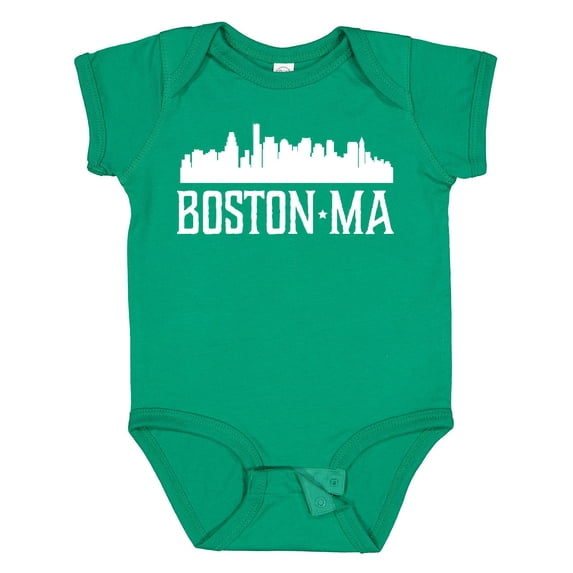 Inktastic Boston Massachussetts Skyline City Silhouette Boys or Girls Baby Bodysuit