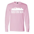 thumbnail image 1 of Inktastic Boston Massachussetts Skyline City Silhouette Long Sleeve T-Shirt, 1 of 5