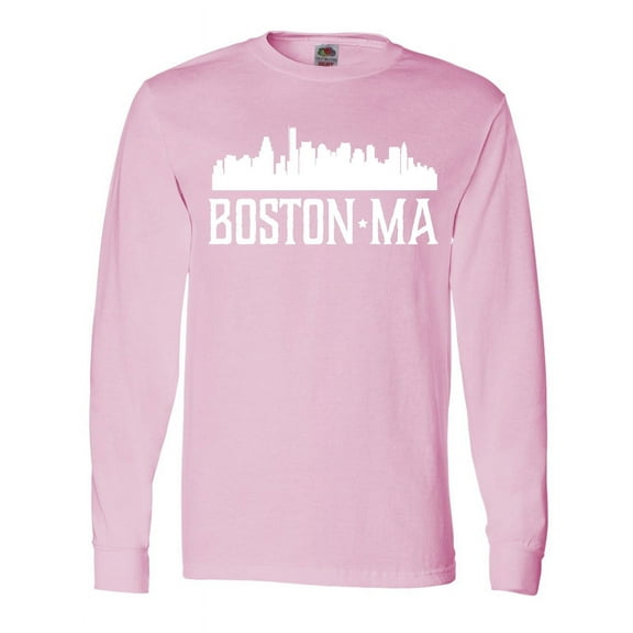 Inktastic Boston Massachussetts Skyline City Silhouette Long Sleeve T-Shirt