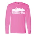thumbnail image 1 of Inktastic Boston Massachussetts Skyline City Silhouette Long Sleeve T-Shirt, 1 of 5