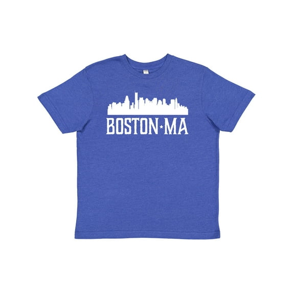 Inktastic Boston Massachussetts Skyline City Silhouette Youth T-Shirt
