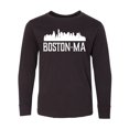 thumbnail image 1 of Inktastic Boston Massachussetts Skyline Long Sleeve Youth T-Shirt, 1 of 5