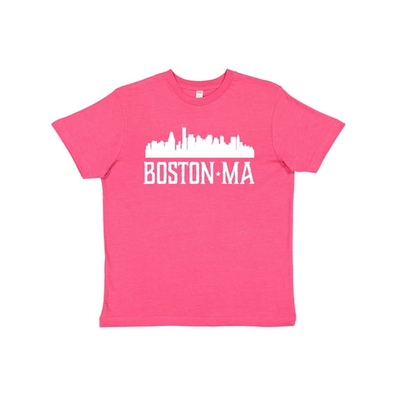 Inktastic Boston Massachussetts Skyline City Silhouette Youth T-Shirt