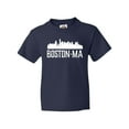 thumbnail image 1 of Inktastic Boston Massachussetts Skyline Youth T-Shirt, 1 of 5