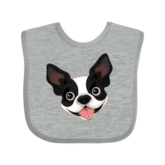 Inktastic Boston Terrier Dog Boys or Girls Baby Bib