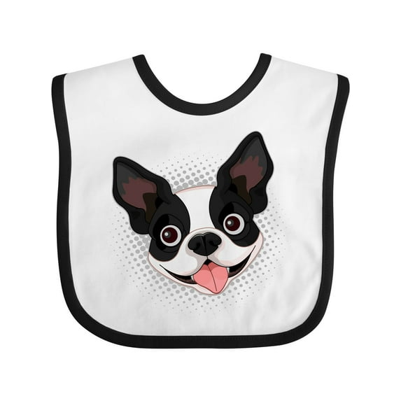 Inktastic Boston Terrier Dog Boys or Girls Baby Bib