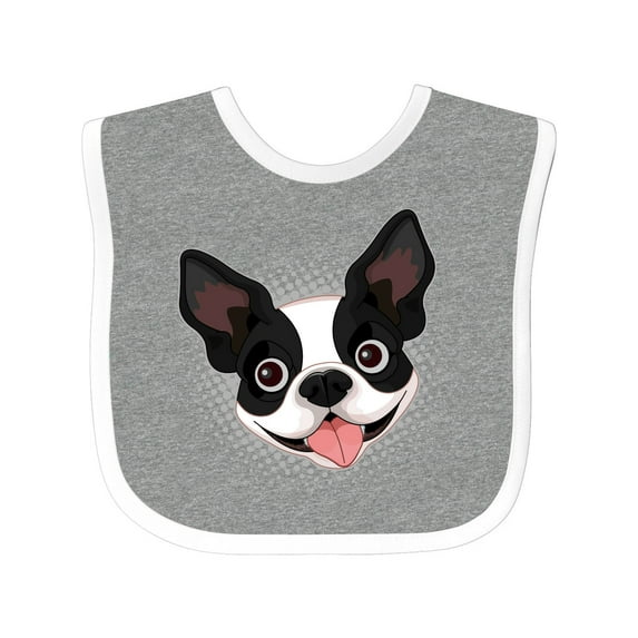 Inktastic Boston Terrier Dog Boys or Girls Baby Bib