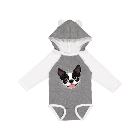 Inktastic Boston Terrier Dog Gift Boys or Girls Long Sleeve Baby Bodysuit