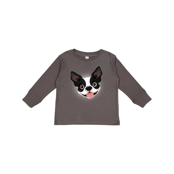 Inktastic Boston Terrier Dog Gift Boys or Girls Long Sleeve Toddler T-Shirt