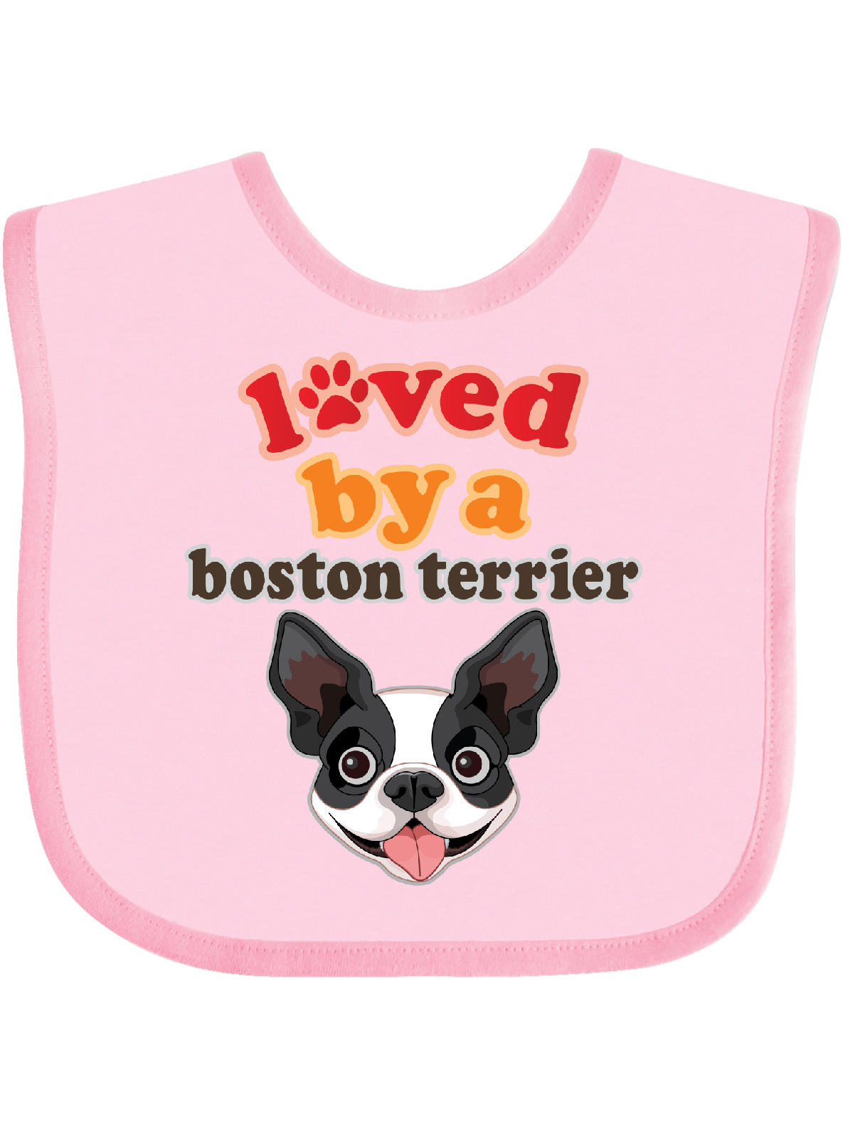 Inktastic Boston Terrier Dog Gift Girls Baby Bib - image 1 of 3