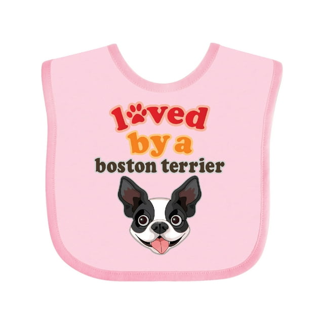 Inktastic Boston Terrier Dog Gift Girls Baby Bib