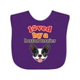 thumbnail image 1 of Inktastic Boston Terrier Dog Gift Girls Baby Bib, 1 of 4