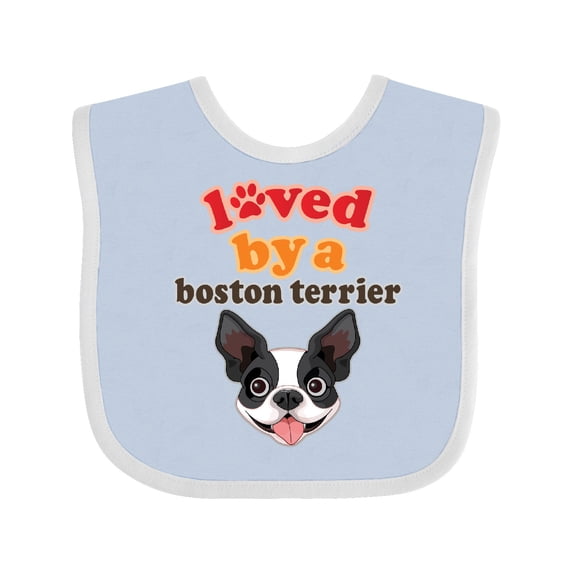 Inktastic Boston Terrier Dog Gift Girls Baby Bib
