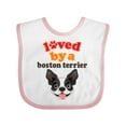 thumbnail image 1 of Inktastic Boston Terrier Dog Gift Girls Baby Bib, 1 of 4