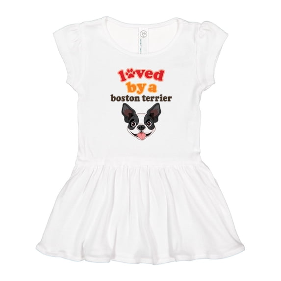 Inktastic Boston Terrier Dog Gift Girls Toddler Dress