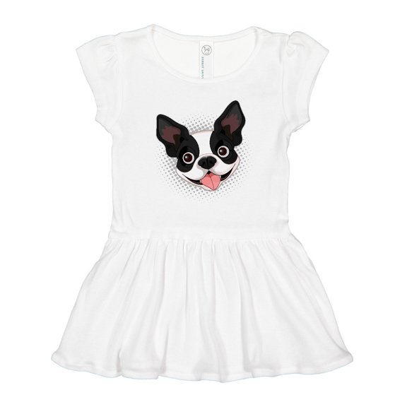 Inktastic Boston Terrier Dog Gift Girls Toddler Dress
