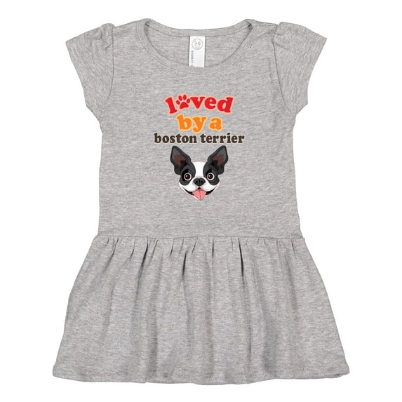 Inktastic Boston Terrier Dog Gift Girls Toddler Dress