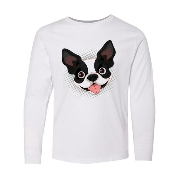 Inktastic Boston Terrier Dog Gift Long Sleeve Youth T-Shirt