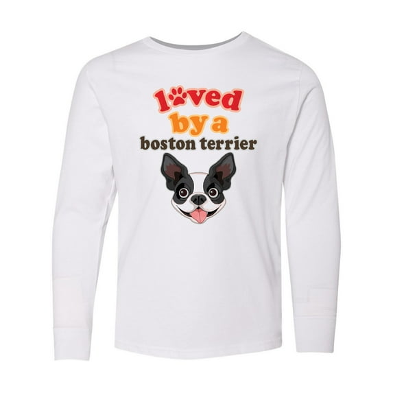 Inktastic Boston Terrier Dog Gift Long Sleeve Youth T-Shirt