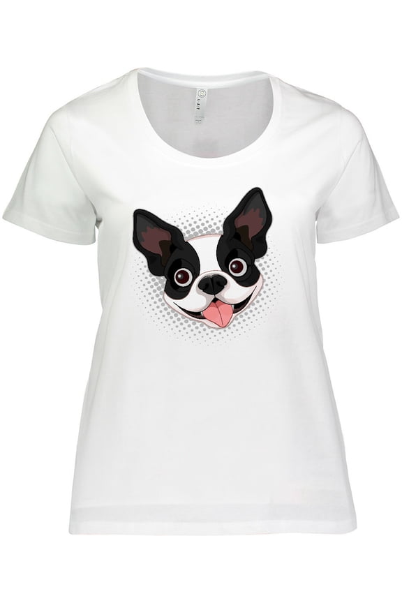 Boston Terrier Dog Gift Women's Plus Size T-Shirt