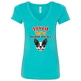 thumbnail image 1 of Inktastic Boston Terrier Dog Women's V-Neck T-Shirt, 1 of 5