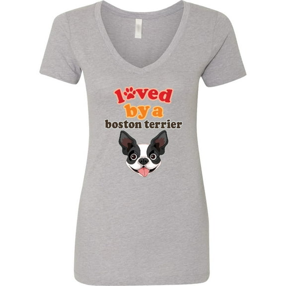Inktastic Boston Terrier Dog Women's V-Neck T-Shirt