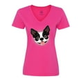 thumbnail image 1 of Inktastic Boston Terrier Dog Gift Women's V-Neck T-Shirt, 1 of 5