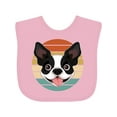 thumbnail image 1 of Inktastic Boston Terrier Dog Retro Sunset Boys or Girls Baby Bib, 1 of 4