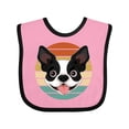 thumbnail image 1 of Inktastic Boston Terrier Dog Retro Sunset Boys or Girls Baby Bib, 1 of 4