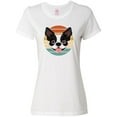 thumbnail image 1 of Inktastic Boston Terrier Dog Retro Sunset Women's T-Shirt, 1 of 5