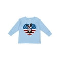 thumbnail image 1 of Inktastic Boston Terrier Dog US Flag July 4th Boys or Girls Long Sleeve Toddler T-Shirt, 1 of 5