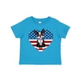 thumbnail image 1 of Inktastic Boston Terrier Dog US Flag July 4th Boys or Girls Toddler T-Shirt, 1 of 5