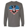 thumbnail image 1 of Inktastic Boston Terrier Dog Us Flag July 4th Long Sleeve T-Shirt, 1 of 5