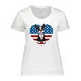 thumbnail image 1 of Inktastic Boston Terrier Dog US Flag July 4th Women's Plus Size T-Shirt, 1 of 5