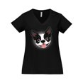 thumbnail image 1 of Inktastic Boston Terrier Dog Women's Plus Size V-Neck T-Shirt, 1 of 5