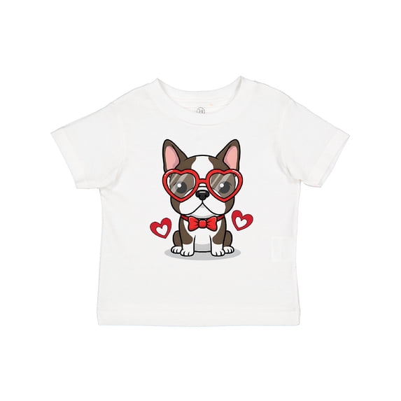 Inktastic Boston Terrier Valentine Heart Boys or Girls Toddler T-Shirt