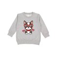 thumbnail image 1 of Inktastic Boston Terrier Valentine Heart Toddler Sweatshirt, 1 of 4