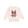 thumbnail image 1 of Inktastic Boston Terrier Valentine Heart Toddler Sweatshirt, 1 of 4