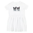 thumbnail image 1 of Inktastic Boston Terriers (dark Apparel) Girls Toddler Dress, 1 of 5