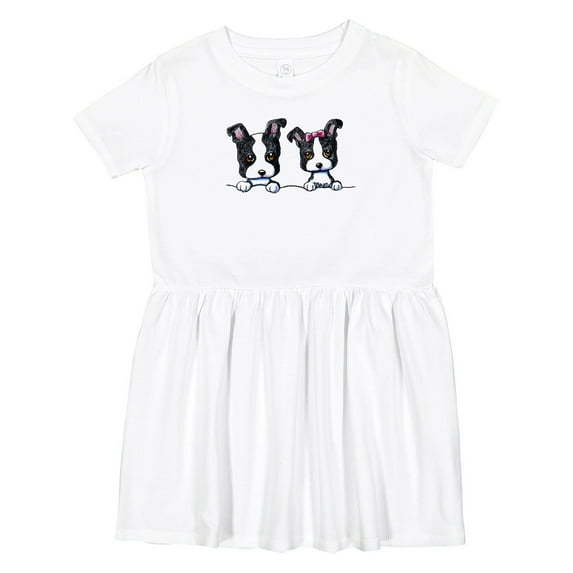 Inktastic Boston Terriers (dark Apparel) Girls Toddler Dress