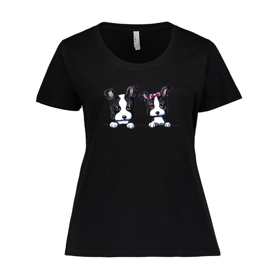 Inktastic Boston Terriers (dark Apparel) Women's Plus Size T-Shirt
