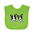 thumbnail image 1 of Inktastic Boston Terriers (dark Apparel) Boys or Girls Baby Bib, 1 of 4
