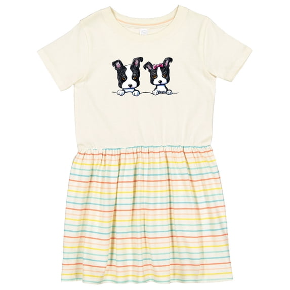 Inktastic Boston Terriers (dark Apparel) Girls Toddler Dress