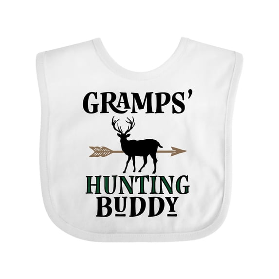 Inktastic Bow Hunter Gramps Hunting Buddy Boys Baby Bib