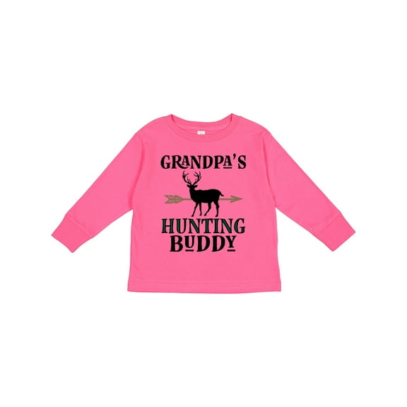 Inktastic Bow Hunter Grandpa Hunting Buddy Boys Long Sleeve Toddler T-Shirt