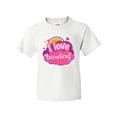 thumbnail image 1 of Inktastic Bowler I Love Bowling Youth T-Shirt, 1 of 5