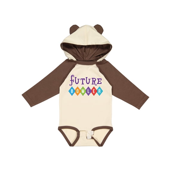 Inktastic Bowling Future Bowler Boys or Girls Long Sleeve Baby Bodysuit