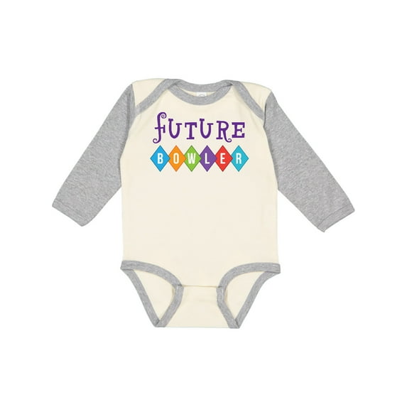 Inktastic Bowling Future Bowler Boys or Girls Long Sleeve Baby Bodysuit