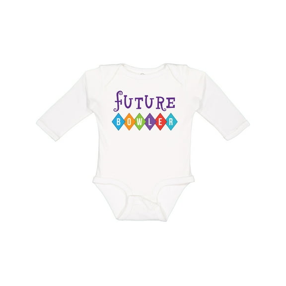 Inktastic Bowling Future Bowler Boys or Girls Long Sleeve Baby Bodysuit