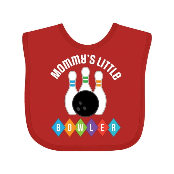 Inktastic Bowling Mommys Little Bowler Boys or Girls Baby Bib